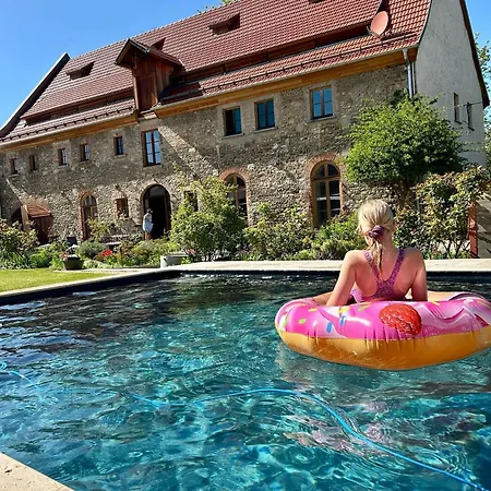 Historischer Kornspeicher Mit Pool Am Selketal, Natururlaub Im Harz Apartment